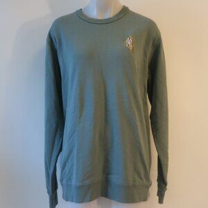 Mens Ascolour Green Clock Design Sweatshirt L